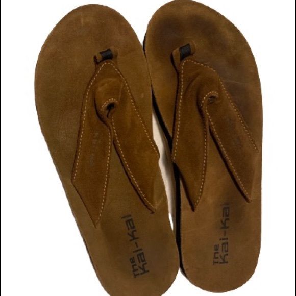 THE KAI-KAI Leather Flip Flops Men’s size 11 - Picture 4 of 6